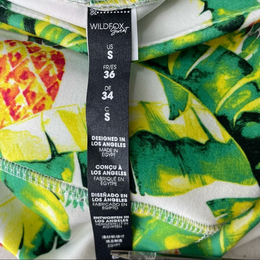 WILDFOX SWEATS NWT PALMS AND PINAS LEGGINGS YELLOW - Picture 5 of 7